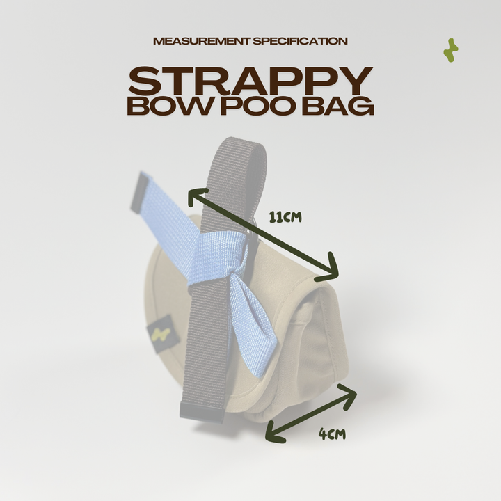 Strappy Bow Poo Bag | Dog Walker Accessory