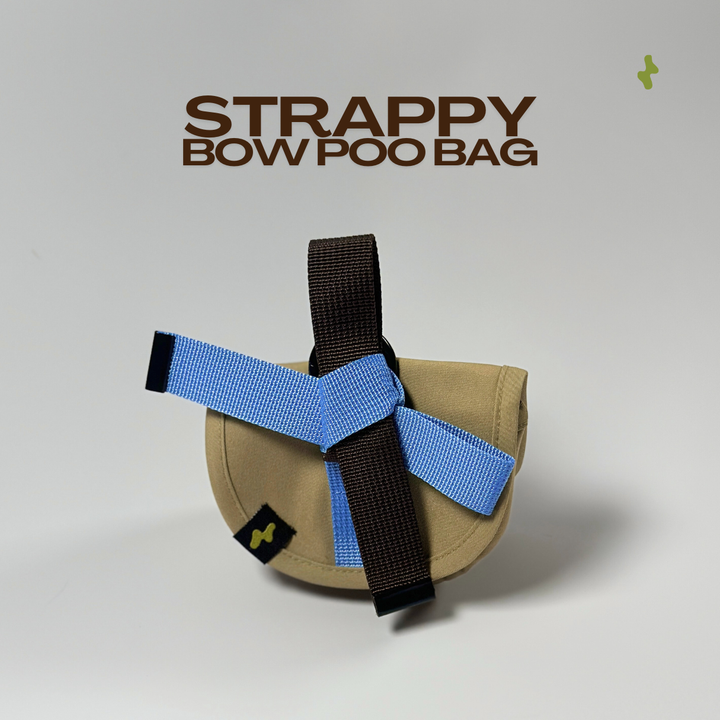 Strappy Bow Poo Bag | Dog Walker Accessory
