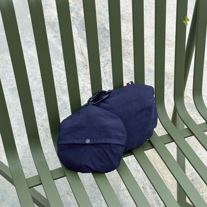 Packable oversized half-zip shirt - unisex | Navy Blue